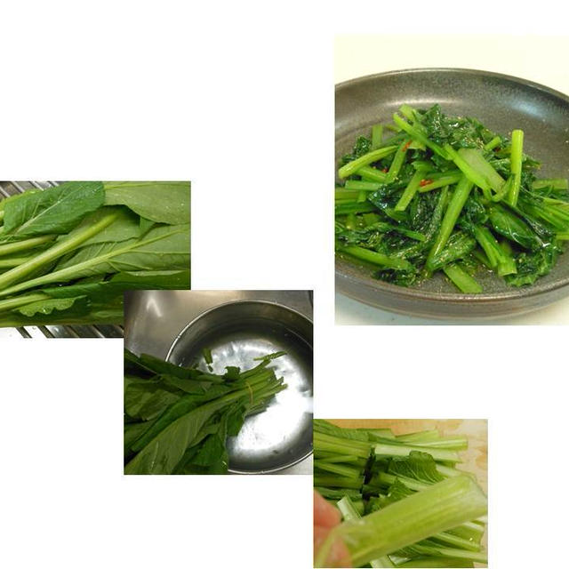 しゃきっと小松菜　中華炒め　湯通し