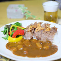 上州和牛ロースステーキステーキのご褒美カレー♪