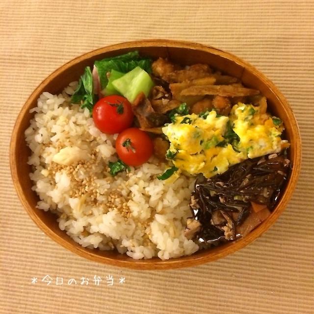 太刀魚と生姜の炊き込みごはんのお弁当^ ^