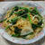 胡麻油風味のかき菜の和風パスタ