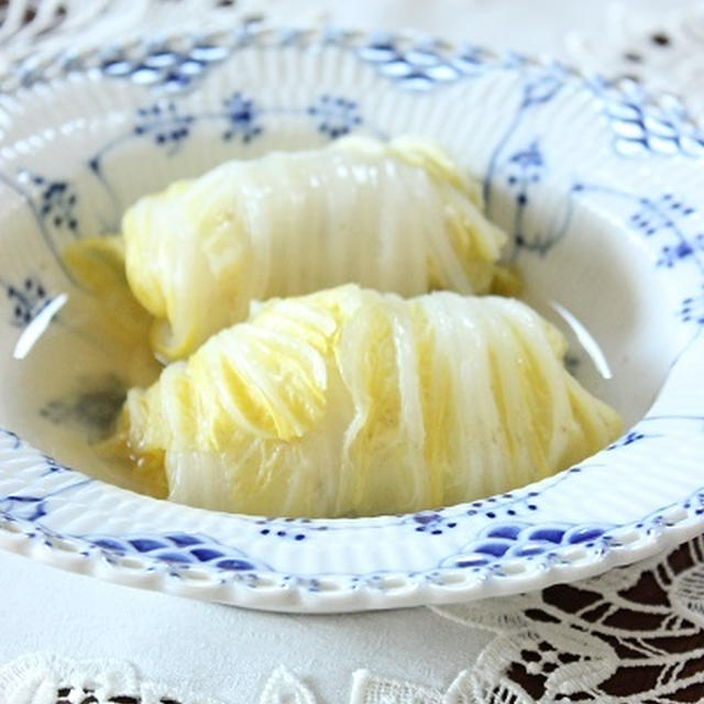 鶏ささみのロール白菜