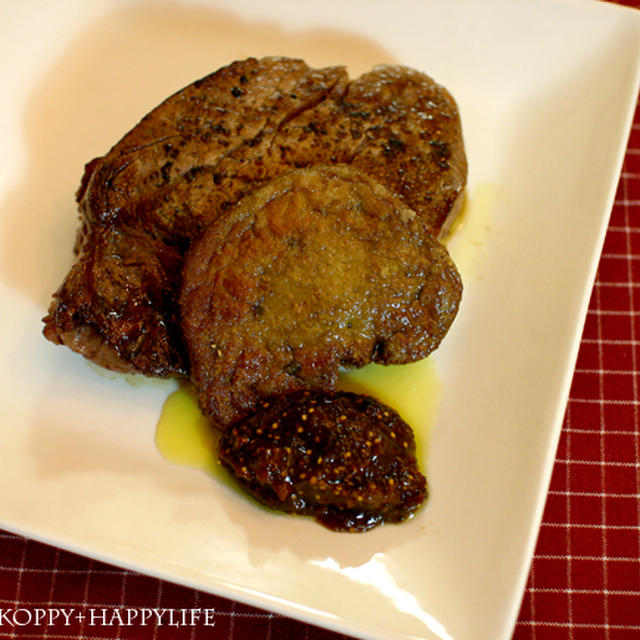 60％OFFの「フォアグラ付きヒレステーキ」を焼きました
