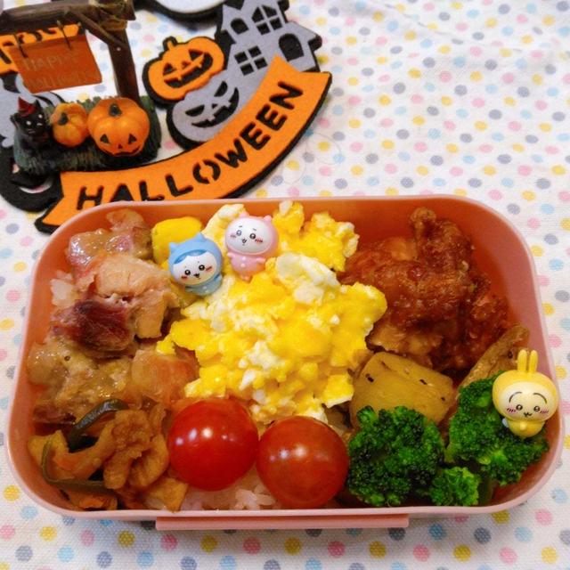 焼鳥唐揚げたまごそぼろ弁当〖のっけ弁当〗#平日お昼ご飯はお弁当or外食