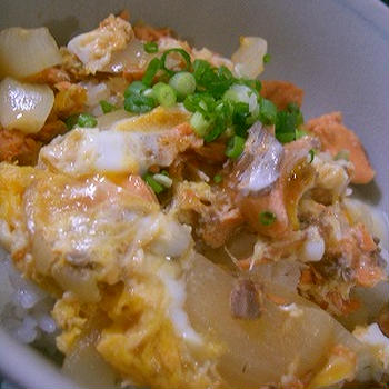 鮭缶を使って他人丼