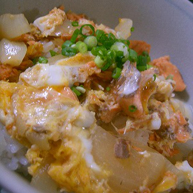 鮭缶を使って他人丼