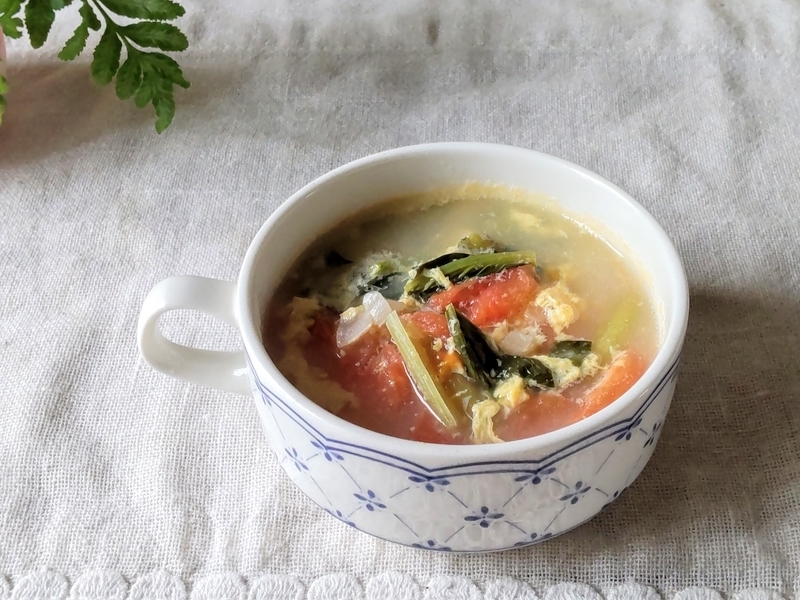 【代謝アップに】『トマトと卵の香味スープ』愛媛県産のトマトを使った美肌レシピ
