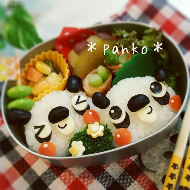 簡単パンダのお弁当/幼稚園キャラ弁
