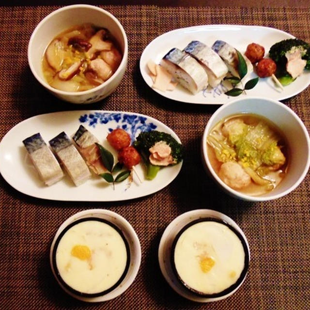 鯖寿司も大丈夫((o(‾◡◝*)(* ◜◡‾)o))～鶏団子と白菜のスープ煮～