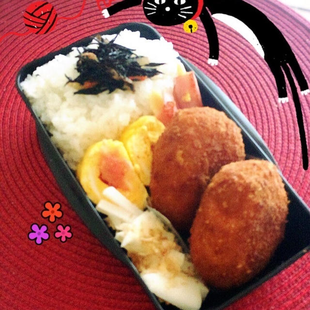 春のコロッケ弁当☆