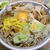 柚子まいたけ月見蕎麦、白菜の浅漬け