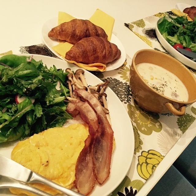いつものブランチと焼きたてクロワッサン