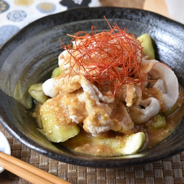 豚肉と茄子の温しゃぶのレシピ