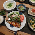 鯖の韓国風照焼＆＆ニラ卵の晩ご飯　と　カラス葉ヒメリュウキンカの花♪