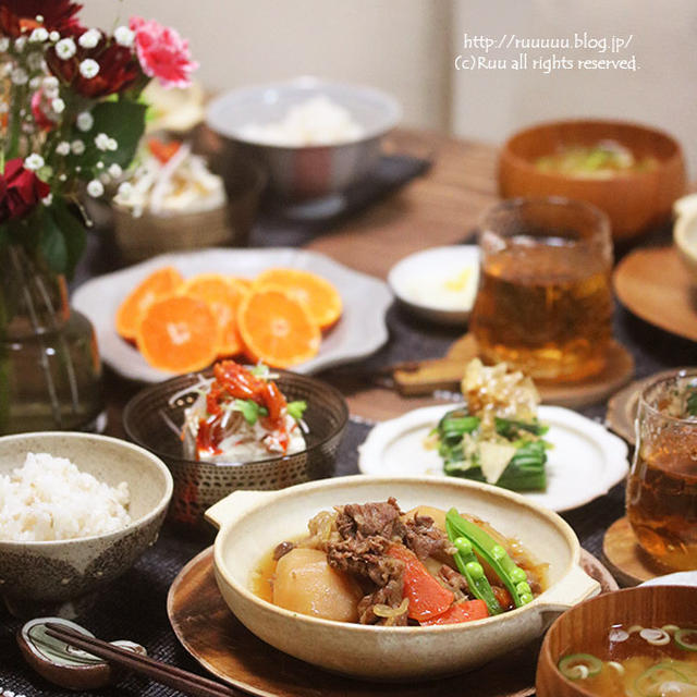 【献立】肉じゃがとかごちそう冷奴とか。～贅肉が役に立った日～