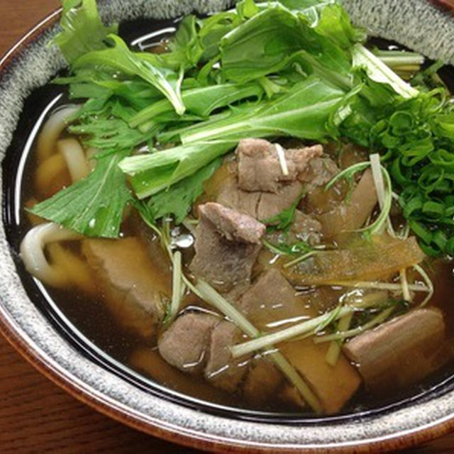 一日おいて「マグロのすき身うどん」
