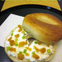 からすみとクリームチーズのベーグルサンド