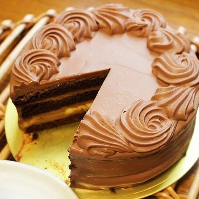 バナナ入りチョコレートケーキ