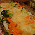 「鮭と野菜のチーズグリル」野菜は家庭科の残り。 by いっちゃん♪さん