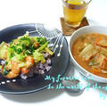 えびと野菜のどんぶりご飯
