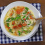 【時短おかずスープレシピ】フライパンで簡単！鶏肉とトマトのニラ卵とじとろみスープ
