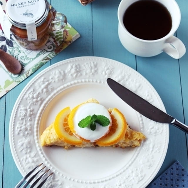 チーズケーキ風　ヨーグルトのフレンチトーストサンド