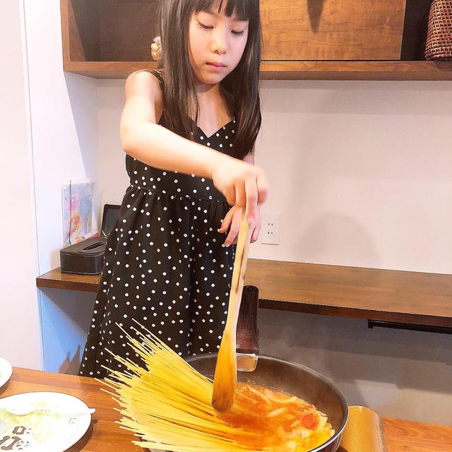 トマトスパゲッティーを作りました！！
