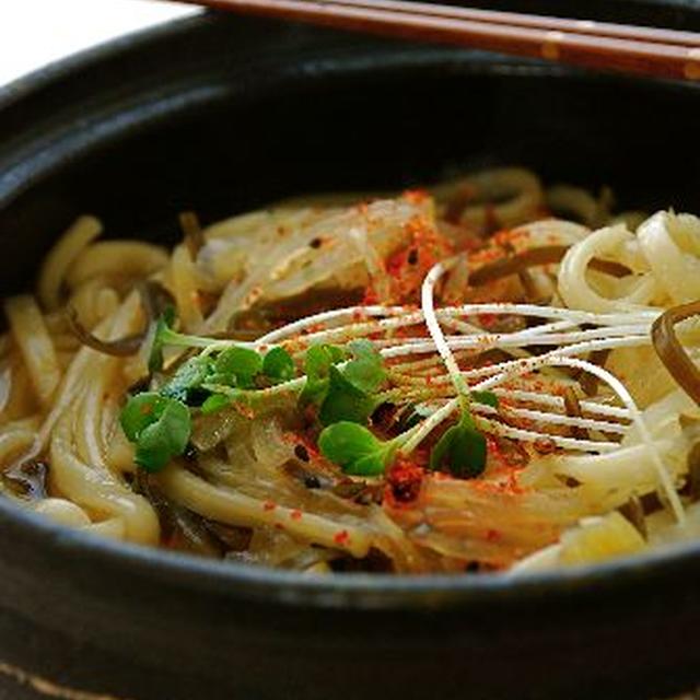 玉ねぎだけの鍋焼きうどん