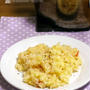 トマト＆チーズの１５分鍋炊きご飯。　“混ぜてビヨーン”