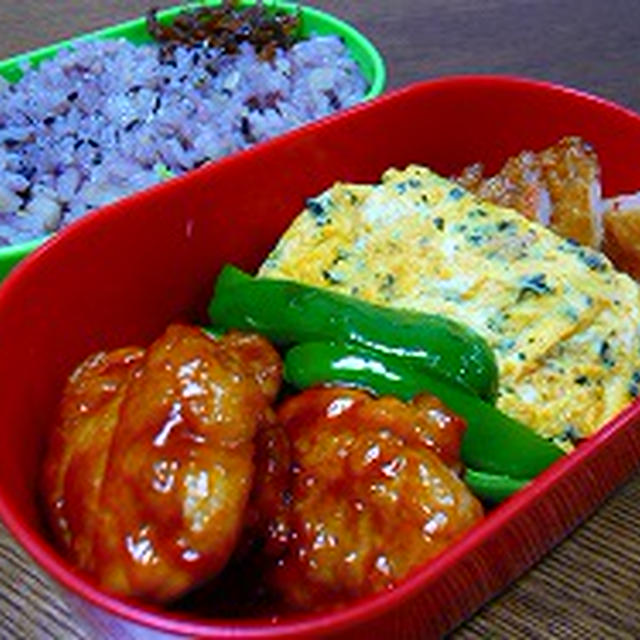 『ピリ辛ポークチャップ』のお弁当♪