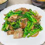 菜の花と豚肉の炒めもの