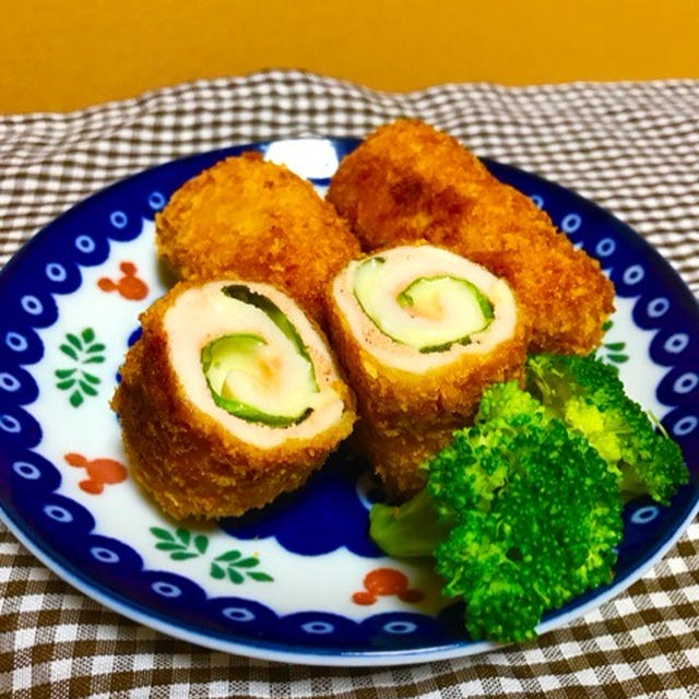 ささみの明太チーズしそ揚げのレシピ(*^^*)