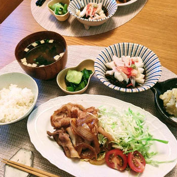久しぶりに豚肉しょうが焼き♪
