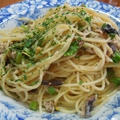 さんまと香菜のスパゲッティ