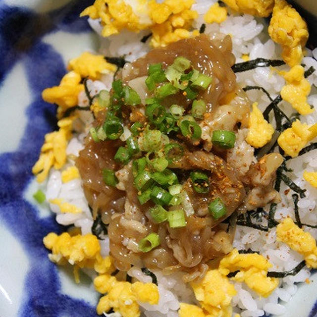 9月7日　　豚肉と白滝の あんかけ炒めのっけ飯