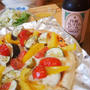 夏野菜のピザと丹後プレミアムビール、昨日の晩ごはん#私のごはん