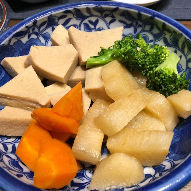 高野豆腐と長芋の煮物