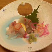 萩の居酒屋　お成り道・2度目に味わうお刺身、揚げ出し豆腐、カマのアラ炊き。