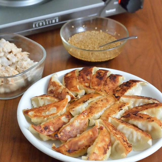 ダブル餃子の晩ごはん。