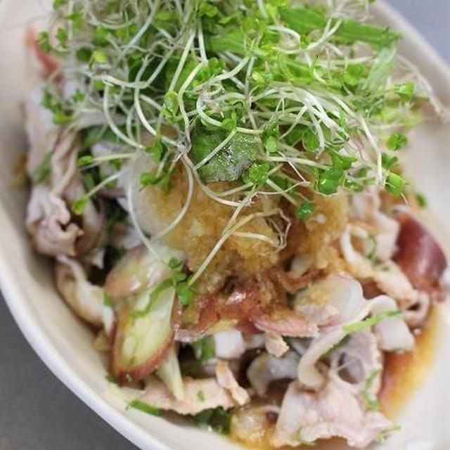 香味野菜の豚しゃぶ　牛すじのキムチスープ　お刺身