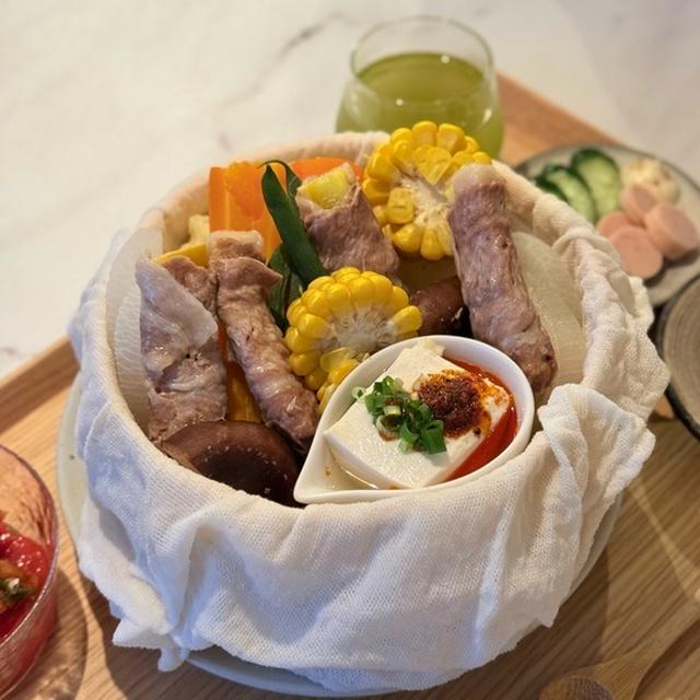 肉巻きズッキーニのせいろ蒸しのひとりごはんと、ちらり楽天マラソン