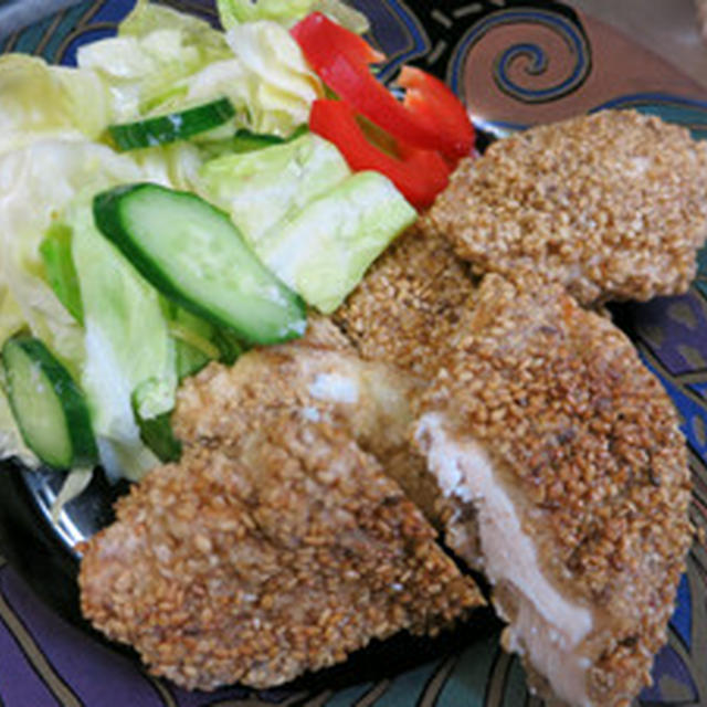 鶏胸肉のごま揚げ