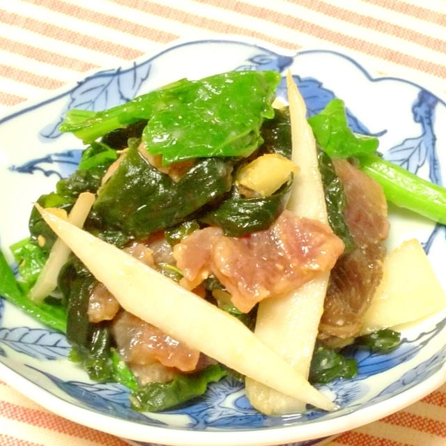 カツオとウドの酢味噌和え