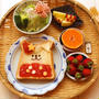 食パンでトーストアート＊ねこパン