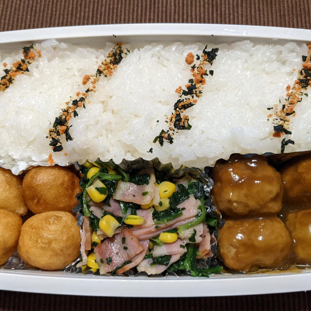 今日のお弁当　第1671号　~カレー肉団子のお弁当〜