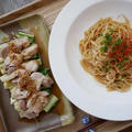 KALDI台湾風まぜ麺とレンチン鶏サラダ、昨日の昼ごはん#本日のおうちごはん