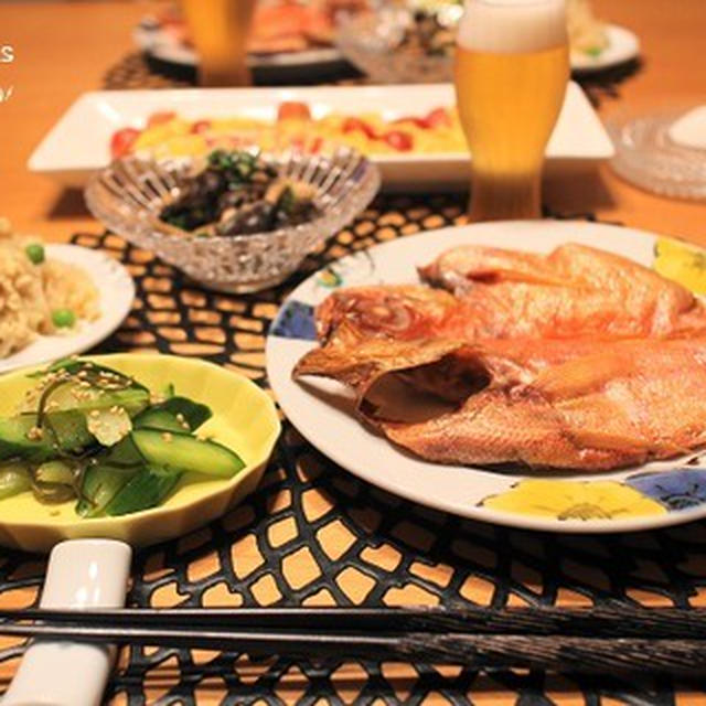 『金目鯛』とストウブで『小さいおかず』の献立。