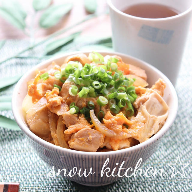 ポン酢でさっぱり親子丼☆