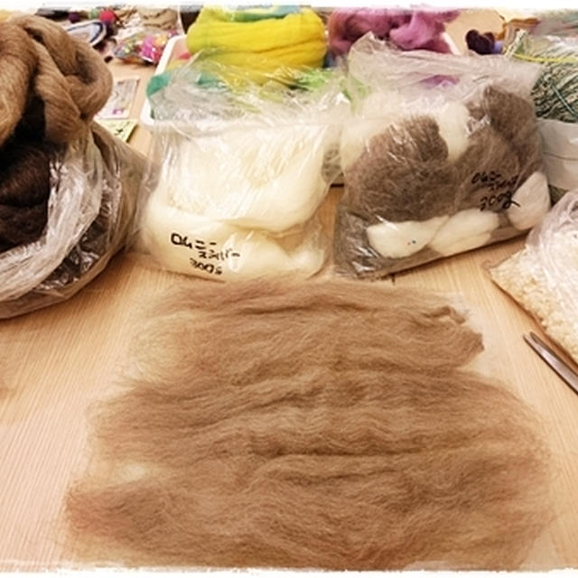 ■羊毛でヒツジのモコモコナベ敷きを作る★( ･ω･)ﾉ■