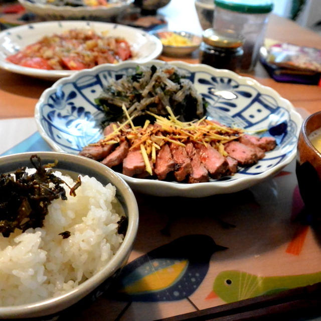 ステーキのお肉で牛のたたき風