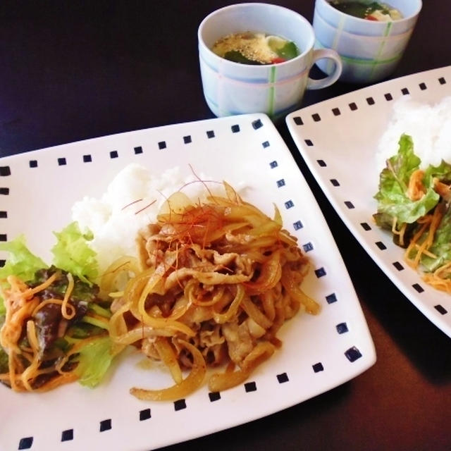 豚一味丼をプレートにしてみたよ（笑）